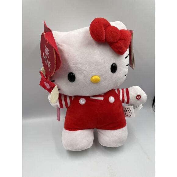 Hello Kitty Valentines “Be Mine” Plush Side Stepper Red New With Tags - Picture 1 of 10
